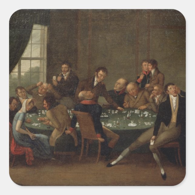 The Gambling House Square Sticker (Front)