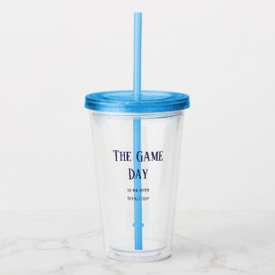 the game day football club match name year date acrylic tumbler