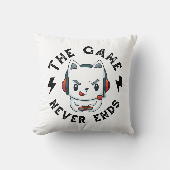 The Game never ends Cushion (Front)