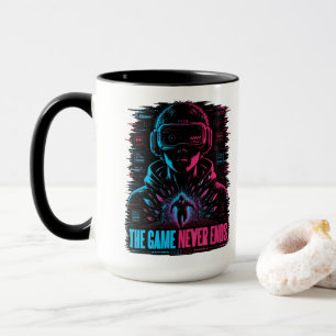 The Game Never Ends Cyberpunk VR Mug