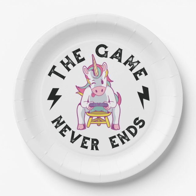 The Game never ends Paper Plate (Front)
