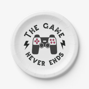 The Game never ends Paper Plate