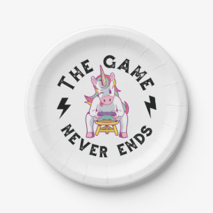 The Game never ends Paper Plate