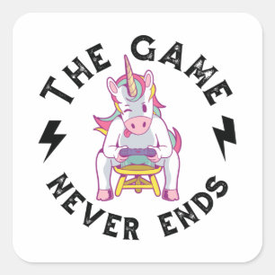 The Game never ends Square Sticker