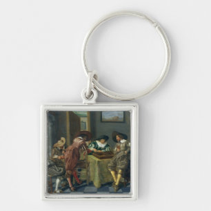 The Game of Backgammon Key Ring