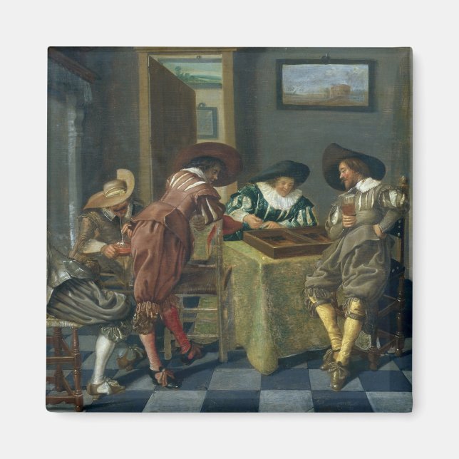 The Game of Backgammon Magnet (Front)