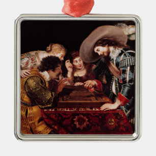 The Game of Backgammon Metal Tree Decoration