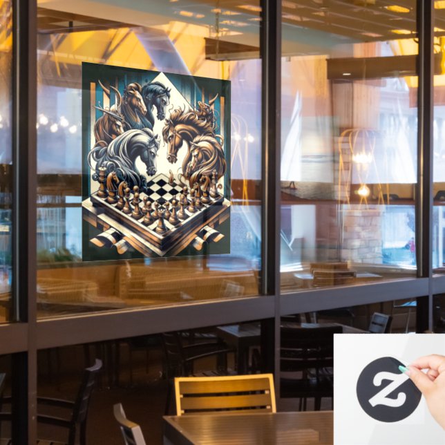 The game of knights – chess meets fantasy (Restaurant Window)
