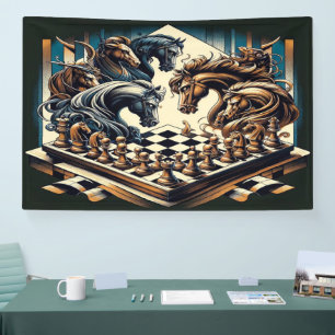 The game of knights – chess meets fantasy banner