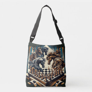 The game of knights – chess meets fantasy crossbody bag