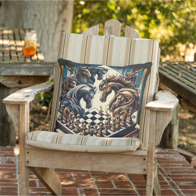 The game of knights – chess meets fantasy cushion (Chair)