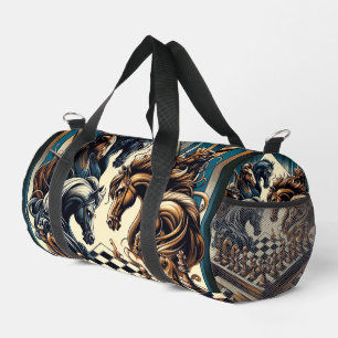 The game of knights – chess meets fantasy duffle bag