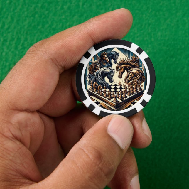 The game of knights – chess meets fantasy poker chips (Hand)