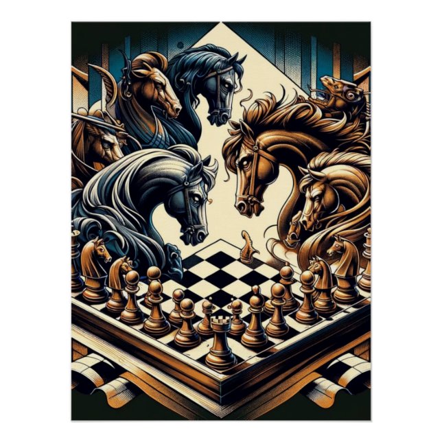 The game of knights – chess meets fantasy poster (Front)