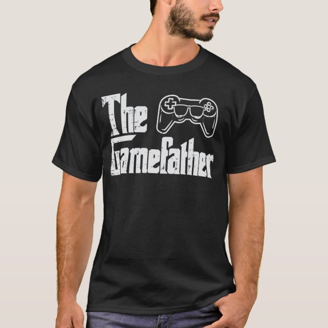The Gamefather Fun Gaming Fathers Day Parody Gamer T-Shirt (Front)