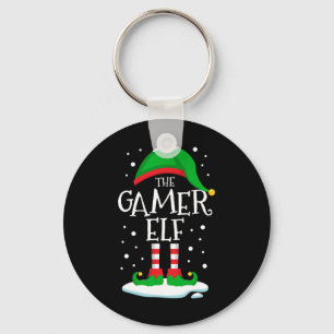 The Gamer Elf Christmas Family Matching Xmas Video Key Ring