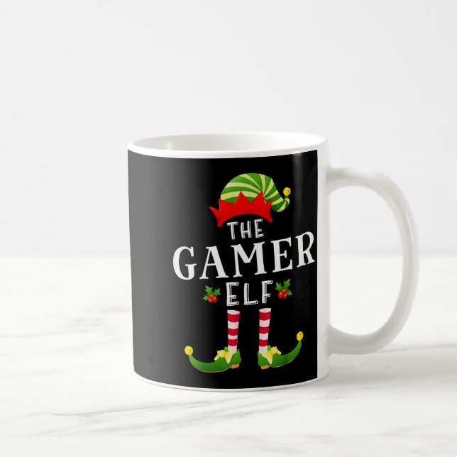 The Gamer Elf Christmas Matching Pajama  Coffee Mug (Right)