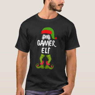 The Gamer Elf Christmas Pajama  For Gamer Boys T-Shirt