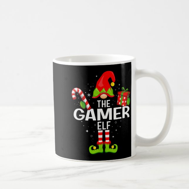 The Gamer Elf Family Christmas Pajama Xmas  Coffee Mug (Right)