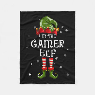 The Gamer Elf Fun Christmas Matching Family Fleece Blanket