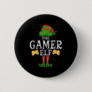 The Gamer Elf Group Matching Family Christmas Holi 6 Cm Round Badge