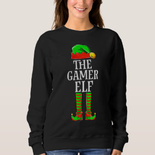 The Gamer Elf Kids Apparel,  Christmas Gaming Matc Sweatshirt