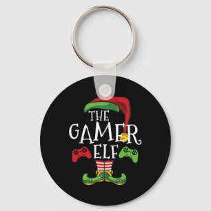 The Gamer Elf Matching Family Christmas Funny Coup Key Ring