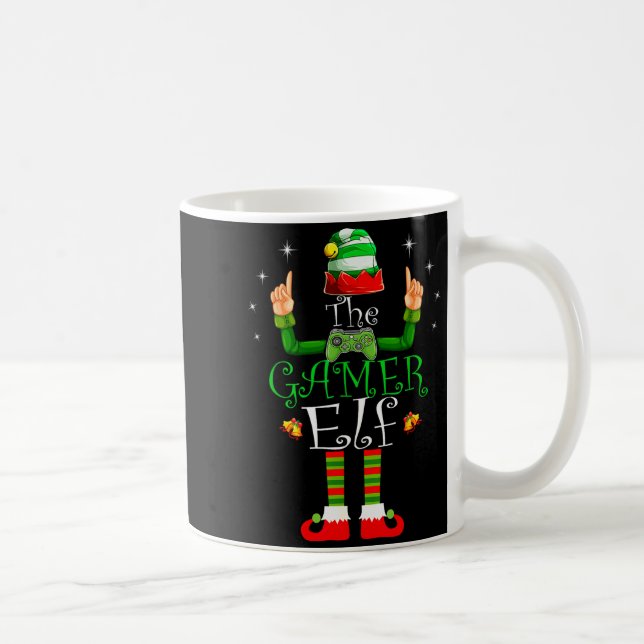 The Gamer Elf Matching Family Christmas Pajama Shi Coffee Mug (Right)
