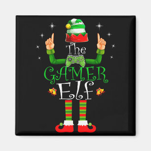 The Gamer Elf Matching Family Christmas Pajama Shi Magnet