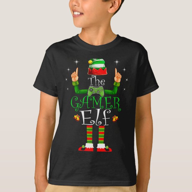 The Gamer Elf Matching Family Christmas Pajama Shi T-Shirt (Front)