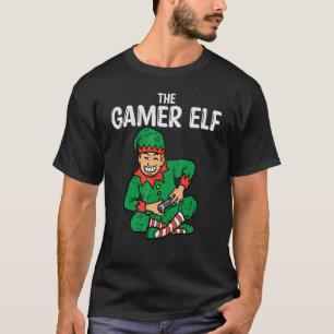 The Gamer Elf Xmas Boys Christmas Gaming Men Kids T-Shirt