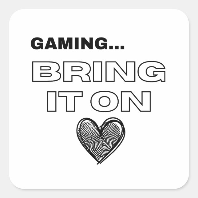 The Gamer Postcard Square Sticker (Front)