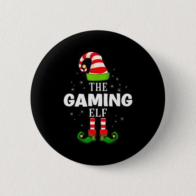 The Gaming Elf Christmas Pjs Matching Pajama  6 Cm Round Badge (Front)
