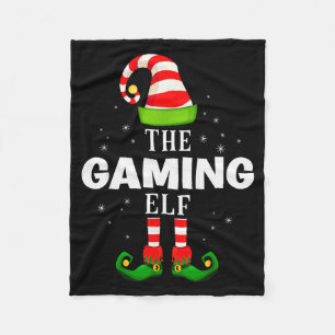 The Gaming Elf Christmas Pjs Matching Pajama  Fleece Blanket