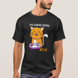 The Gaming Legend My Cat Gamer Kitten Cute Meme T-Shirt