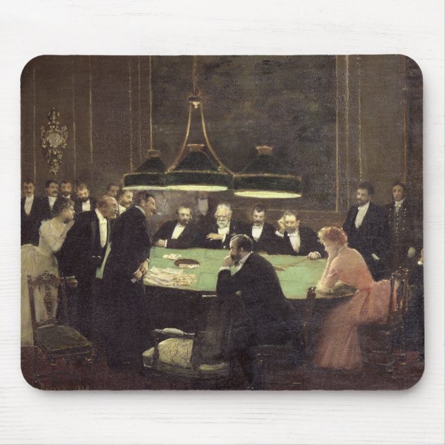The Gaming Room at the Casino, 1889 Mouse Pad (Front)
