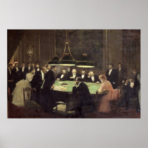 The Gaming Room at the Casino, 1889 Poster