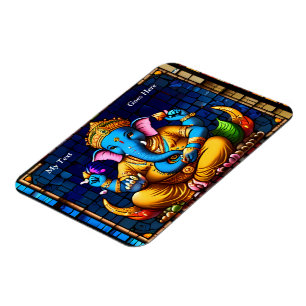 The Ganesh Colourful blue elephant God Magnet