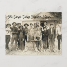 The Gang's Getting Together Invitation Postcard