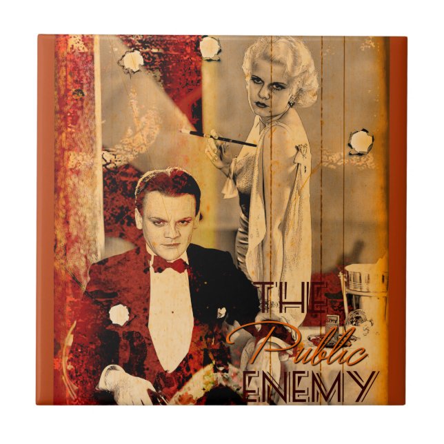 The Gangster's Blonde Girl Ceramic Tile (Front)