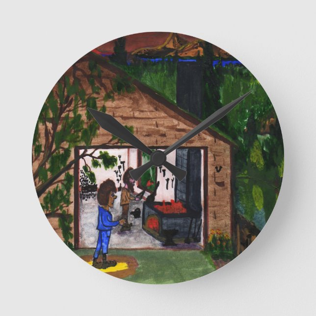 The Garage Round Clock (Front)