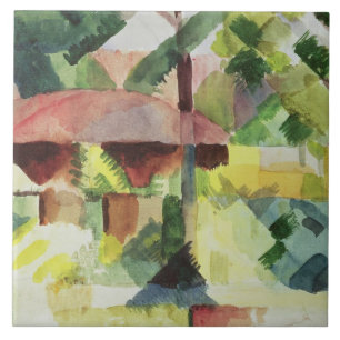 The Garden, 1914 (w/c on paper) Ceramic Tile