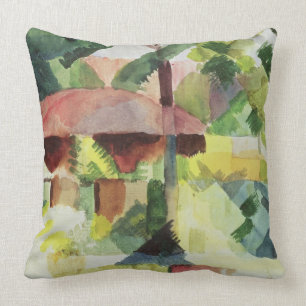 The Garden, 1914 (w/c on paper) Cushion