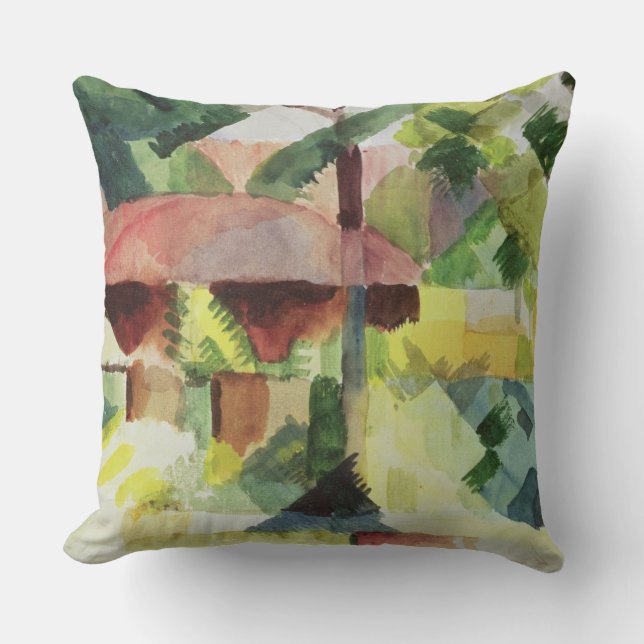 The Garden, 1914 (w/c on paper) Cushion (Front)