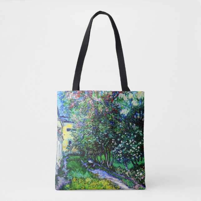The Garden at the Asylum at Saint-Rémy, Van Gogh Tote Bag (Front)