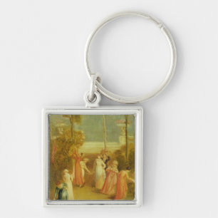 The Garden, c.1820 (oil on panel) Key Ring