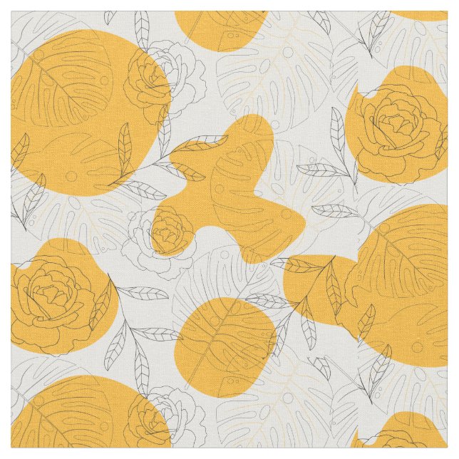 The Garden Floral Line Fabric (Close Up)