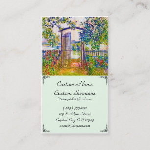 The Garden Gate at Vetheuil Claude Monet Business Card
