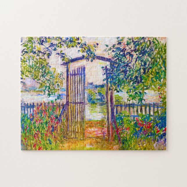 The Garden Gate at Vetheuil Claude Monet vibrant Jigsaw Puzzle (Horizontal)