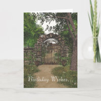 The Garden Gate Birthday Card